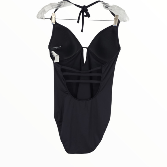 KENNETH COLE JUNGLE MIO BLACK 1PC STUDDED SWIMSUIT - Picture 3 of 7